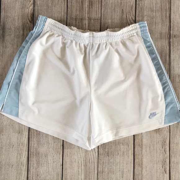 nike shorts blue and white